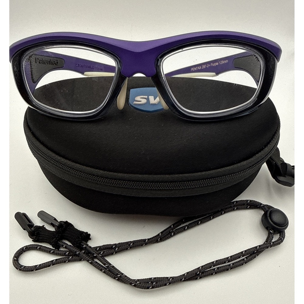 Pentax ZT200 OOS Purple/Black SafetyGlasses, Neck Hangers&Travel Case Z87-2+